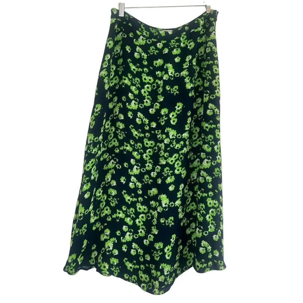 ✨Whistles Navy Digital Daisy Print Sz 12 Skirt✨